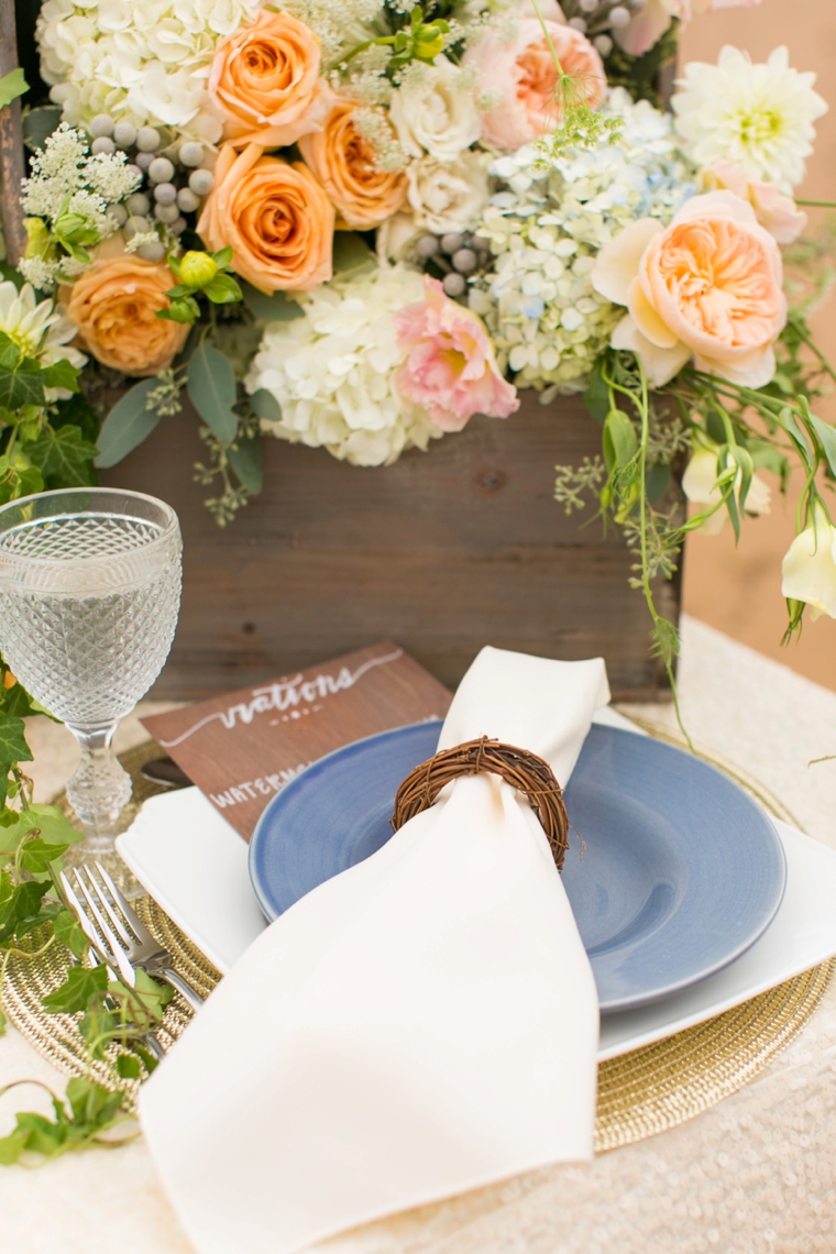 Peach & Blue Destination Wedding Ideas via TheELD.com