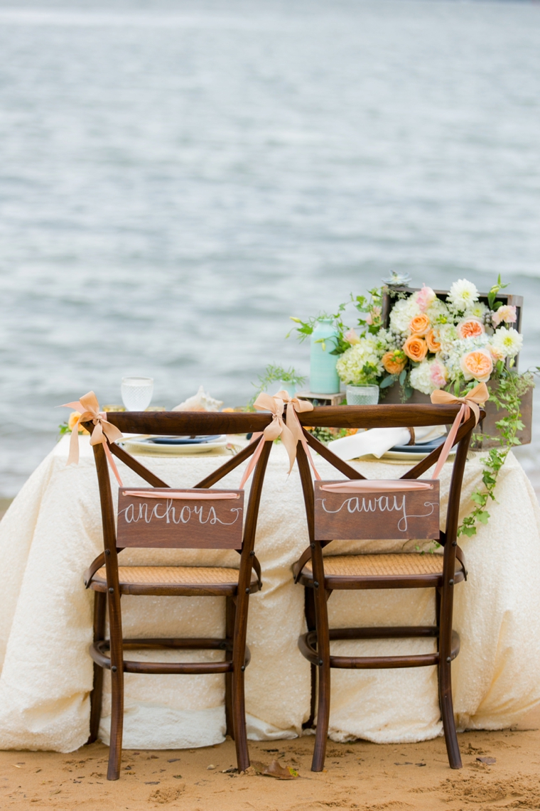 Peach & Blue Destination Wedding Ideas via TheELD.com