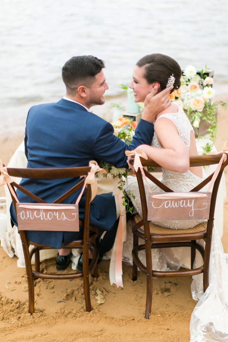 Peach & Blue Destination Wedding Ideas via TheELD.com