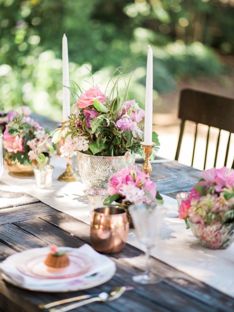 Romantic Pink Garden Wedding Ideas via TheELD.com