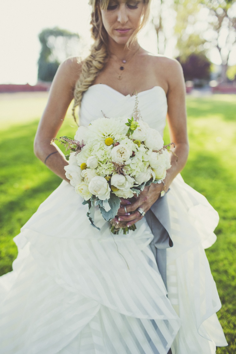 Eclectic Blush and Gold Vineyard Wedding via TheELD.com