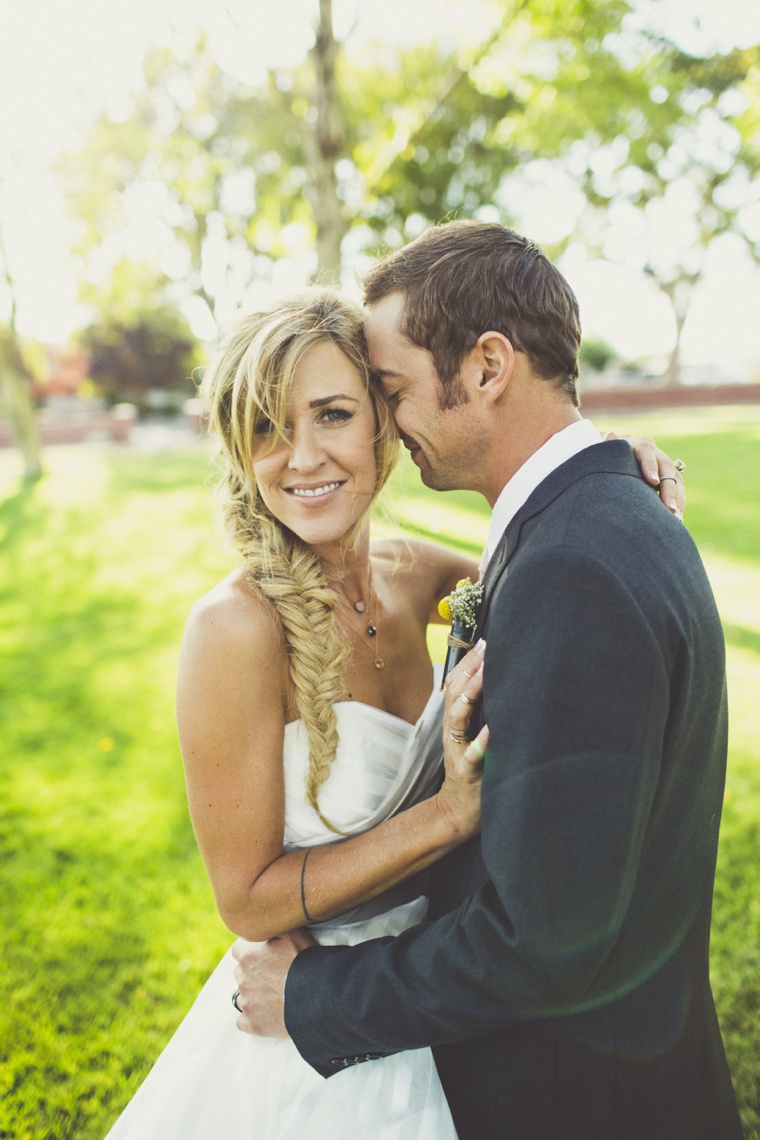 Eclectic Blush and Gold Vineyard Wedding via TheELD.com