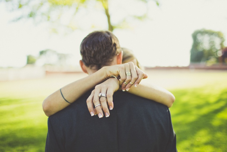 Eclectic Blush and Gold Vineyard Wedding via TheELD.com