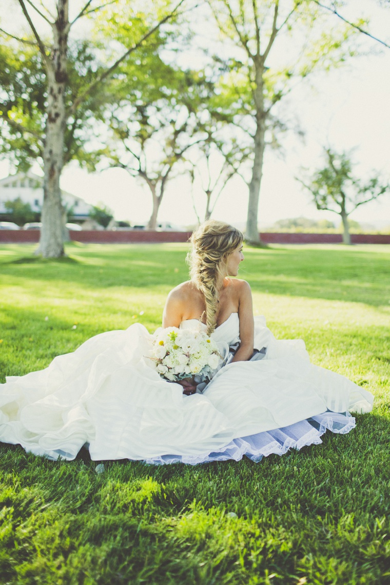 Eclectic Blush and Gold Vineyard Wedding via TheELD.com