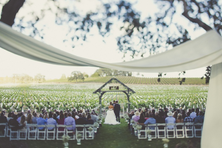 Eclectic Blush and Gold Vineyard Wedding via TheELD.com