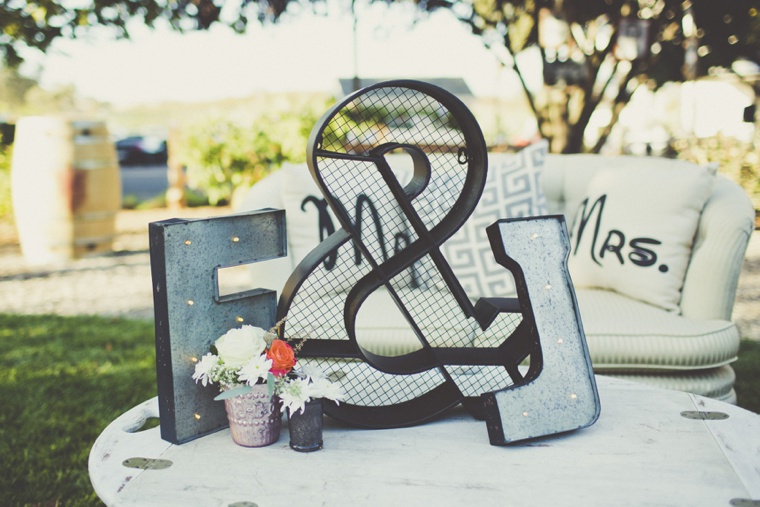 Eclectic Blush and Gold Vineyard Wedding via TheELD.com