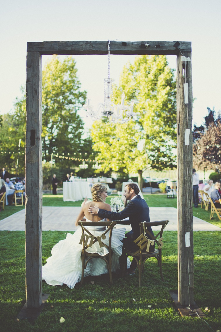 Eclectic Blush and Gold Vineyard Wedding via TheELD.com