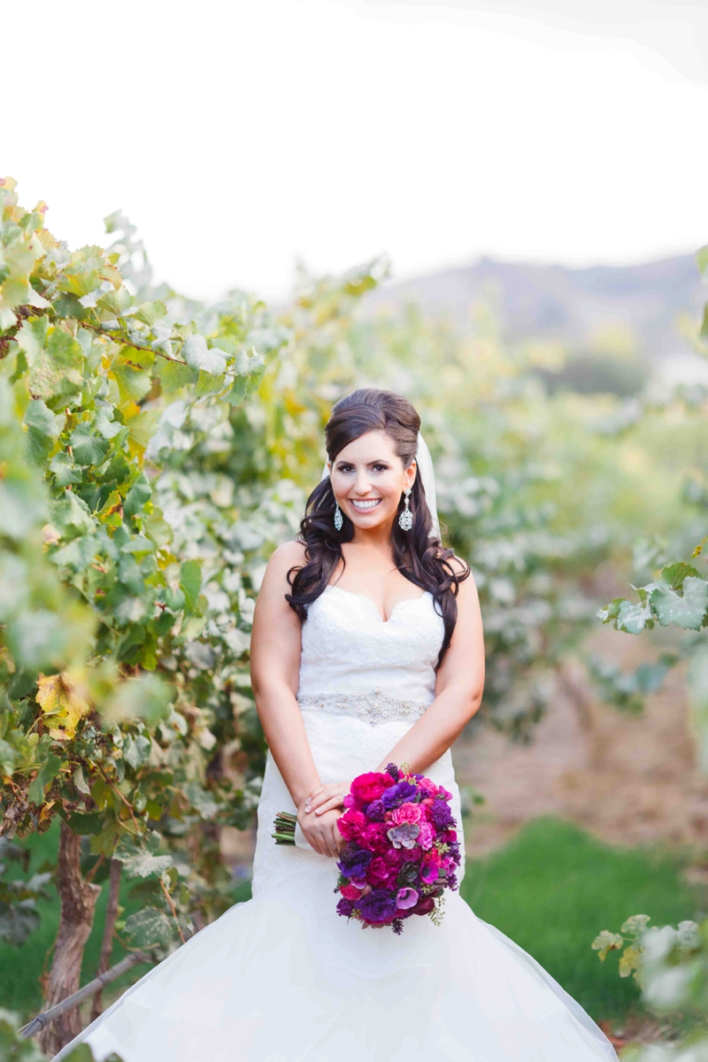 Vibrant Purple California Vineyard Wedding via TheELD.com