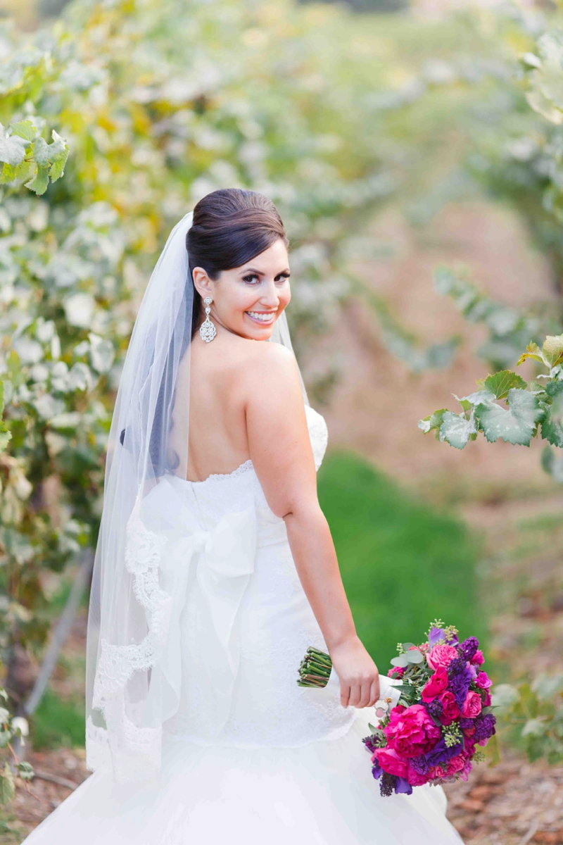 Vibrant Purple California Vineyard Wedding via TheELD.com