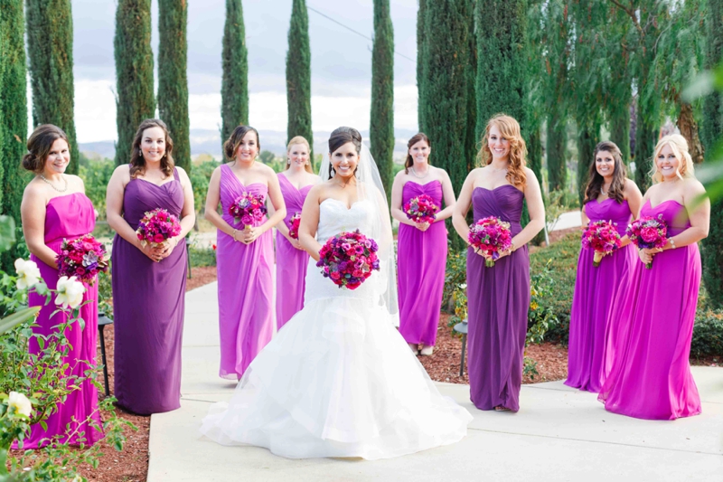 Vibrant Purple California Vineyard Wedding via TheELD.com