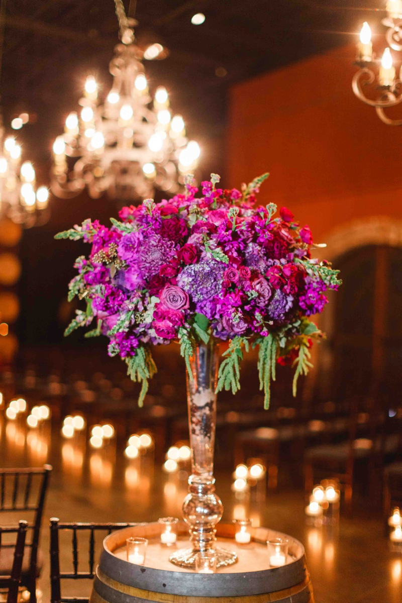 Vibrant Purple California Vineyard Wedding via TheELD.com