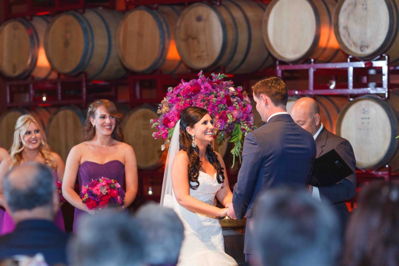 Vibrant Purple California Vineyard Wedding via TheELD.com