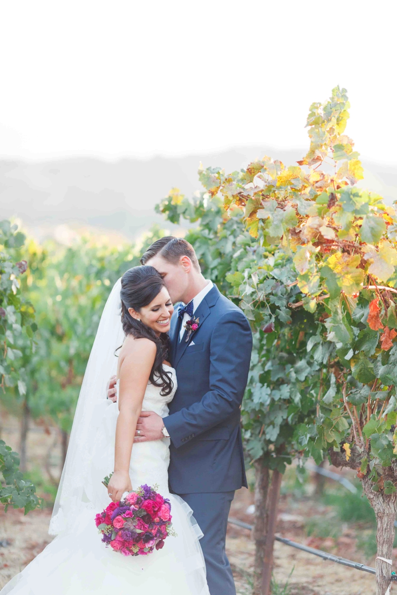 Vibrant Purple California Vineyard Wedding via TheELD.com