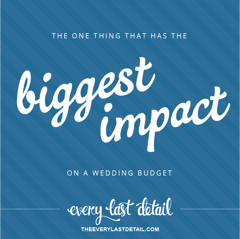 The 1 Thing That Has The Biggest Impact On a Wedding Budget via TheELD.com