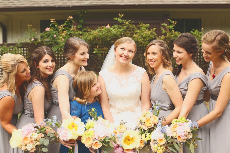 A Pink & Yellow Garden Wedding via TheELD.com