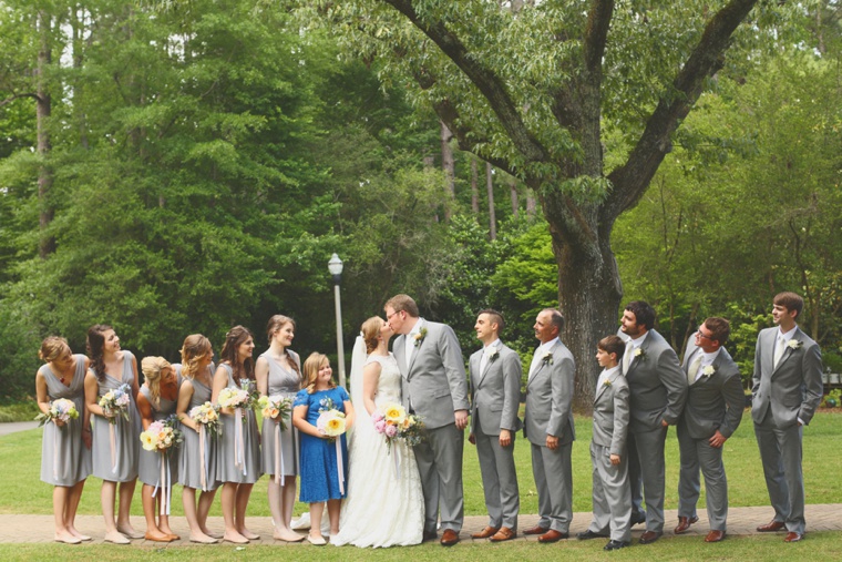 A Pink & Yellow Garden Wedding via TheELD.com