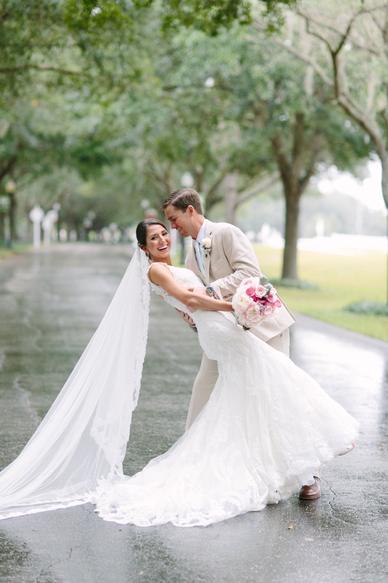 Elegant Blush and Gold Florida Wedding via TheELD.com