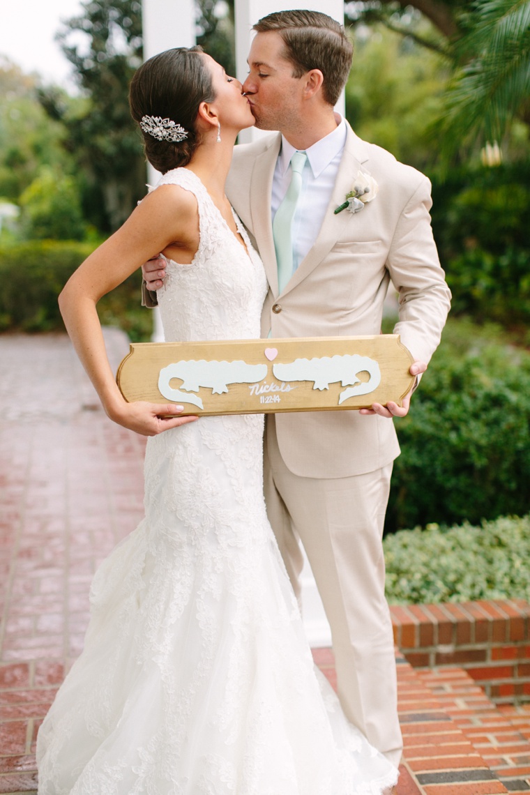 Elegant Blush and Gold Florida Wedding via TheELD.com