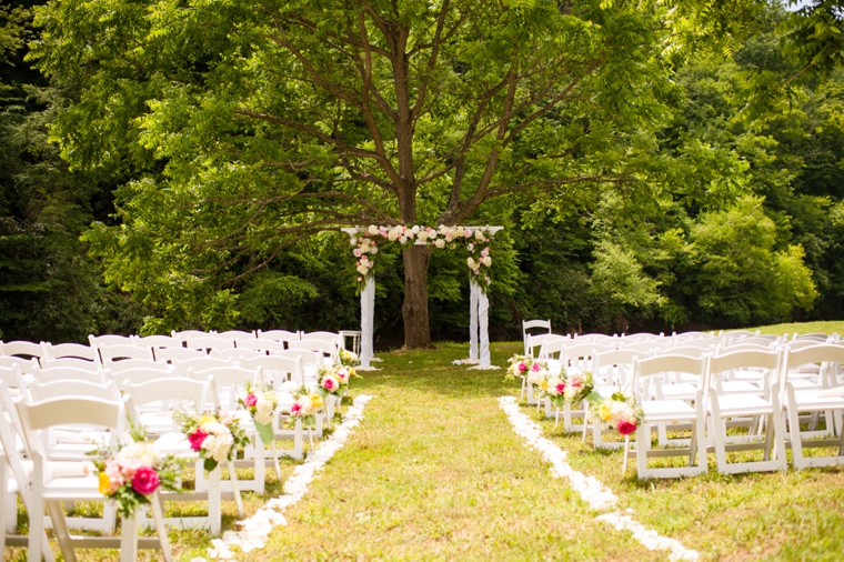 A Pink and Yellow Viriginia Farm Wedding via TheELD.com