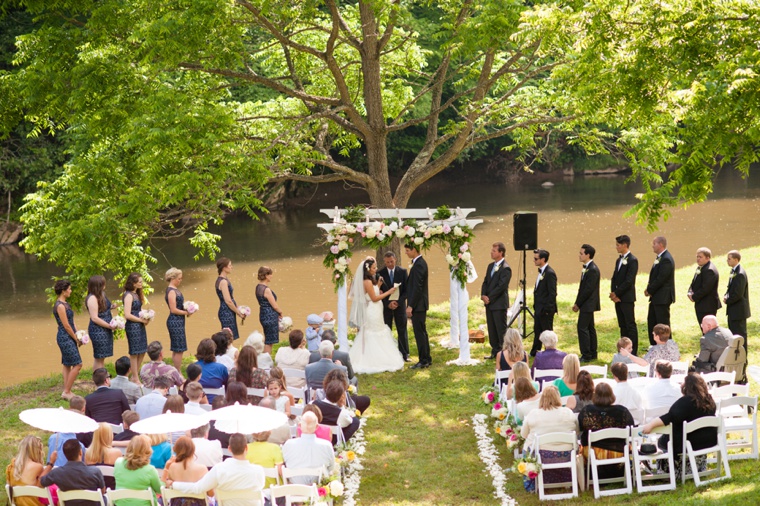 A Pink and Yellow Viriginia Farm Wedding via TheELD.com