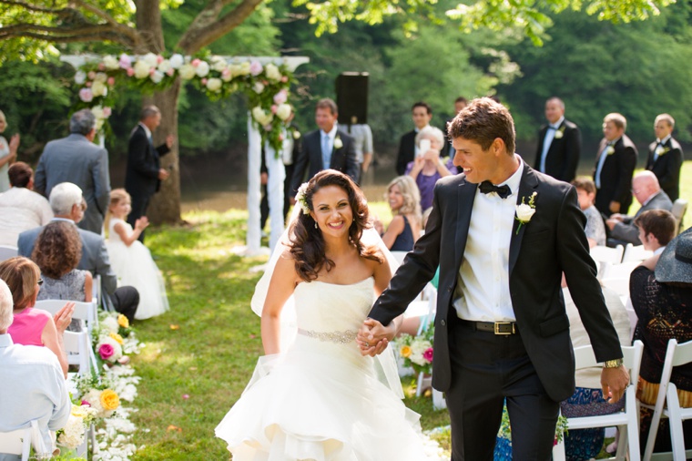 A Pink and Yellow Viriginia Farm Wedding via TheELD.com