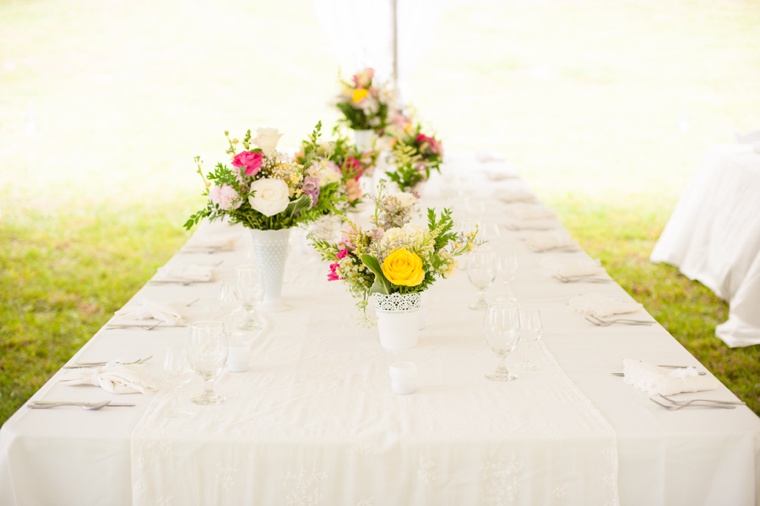 A Pink and Yellow Viriginia Farm Wedding via TheELD.com