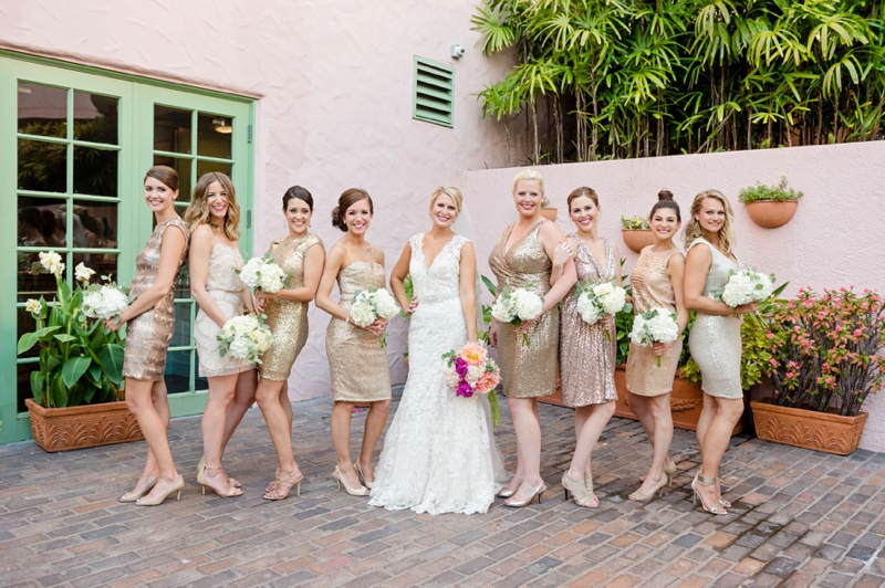 A Chic Navy, Pink and Gold Wedding via TheELD.com