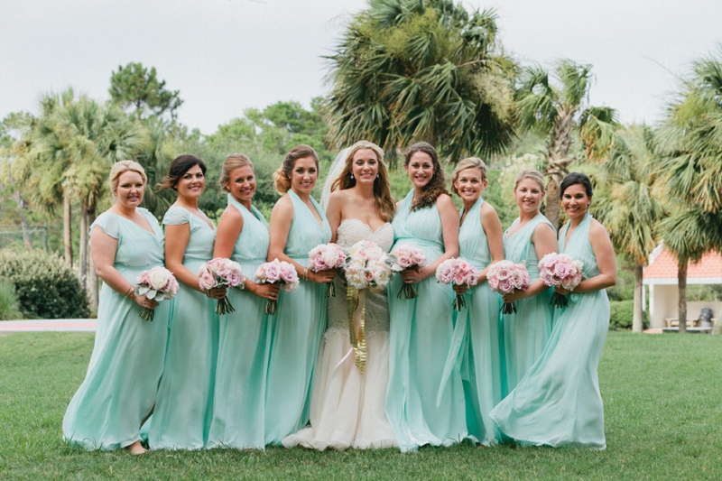 A Romantic Blush, Mint and Gold Wedding via TheELD.com