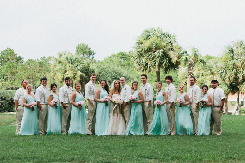 A Romantic Blush, Mint and Gold Wedding via TheELD.com