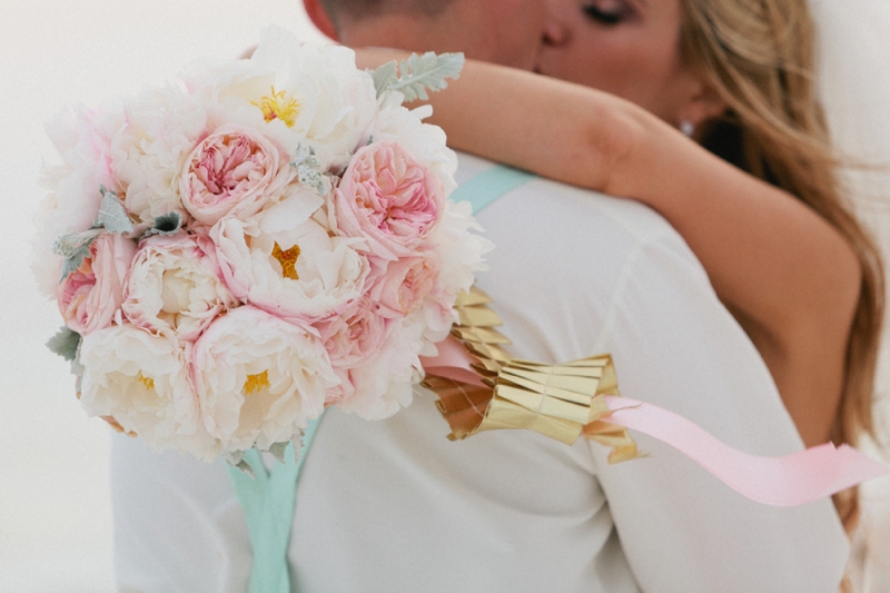 A Romantic Blush, Mint and Gold Wedding via TheELD.com