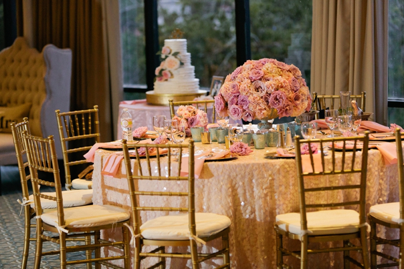 A Romantic Blush, Mint and Gold Wedding via TheELD.com