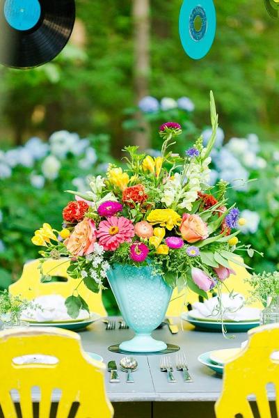 Colorful Retro Wedding Ideas Every Last Detail 