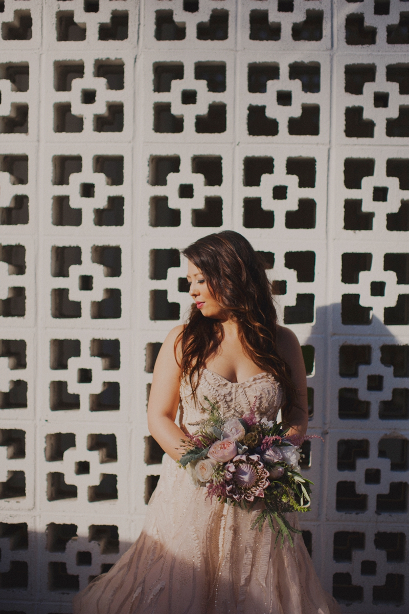 Eclectic Blush Palm Springs Wedding via TheELD.com