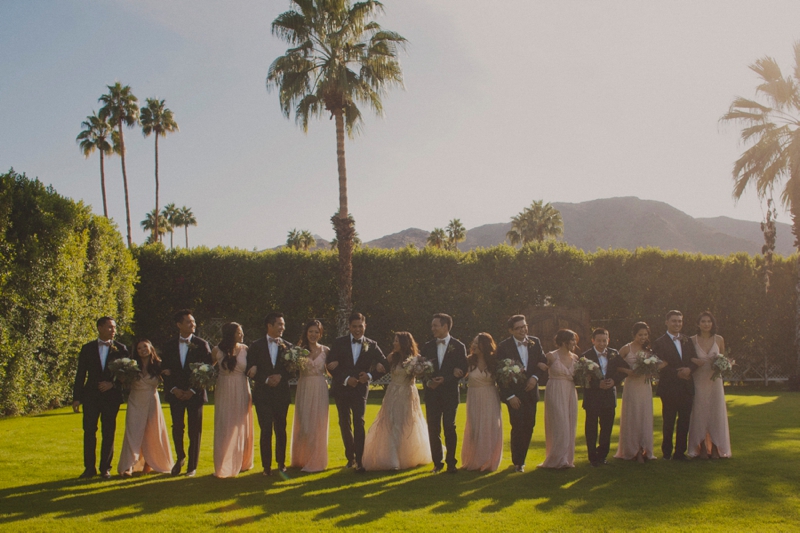 Eclectic Blush Palm Springs Wedding via TheELD.com