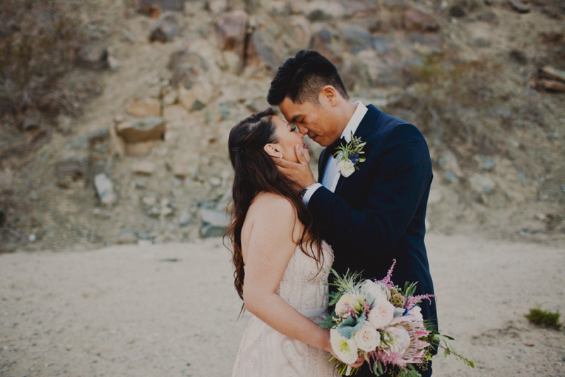 Eclectic Blush Palm Springs Wedding via TheELD.com