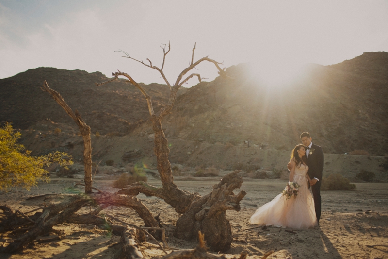 Eclectic Blush Palm Springs Wedding via TheELD.com