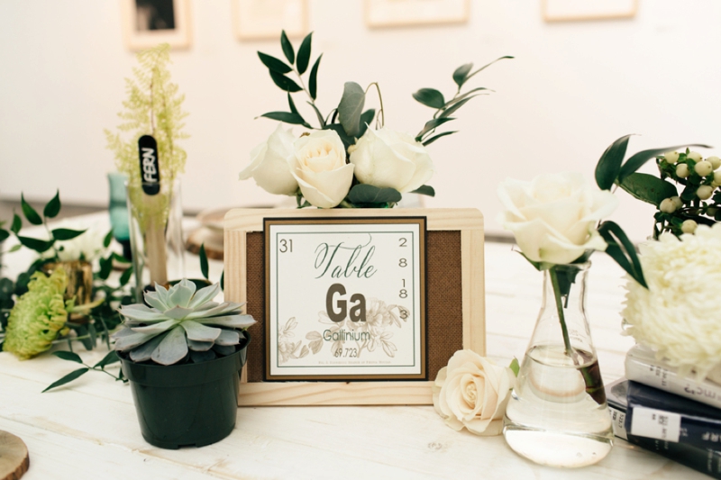 Eclectic Chemistry Inspired Wedding Ideas via TheELD.com