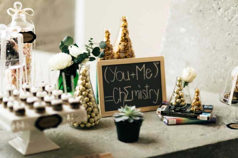 Eclectic Chemistry Inspired Wedding Ideas via TheELD.com