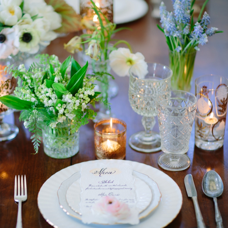 Romantic Woodland Wedding Ideas via TheELD.com