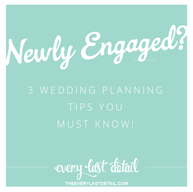 Newly Engaged? 3 Wedding Planning Tips You Must Know! via TheELD.com