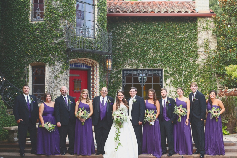 Purple Candlelit Alabama Wedding via TheELD.com