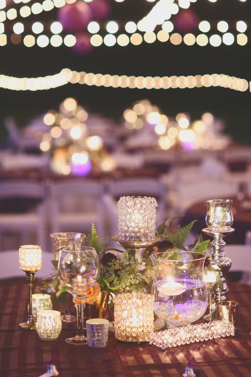 Purple Candlelit Alabama Wedding via TheELD.com