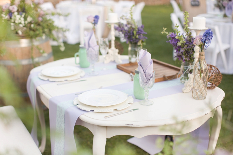 An Aqua and Lavender Wedding via TheELD.com