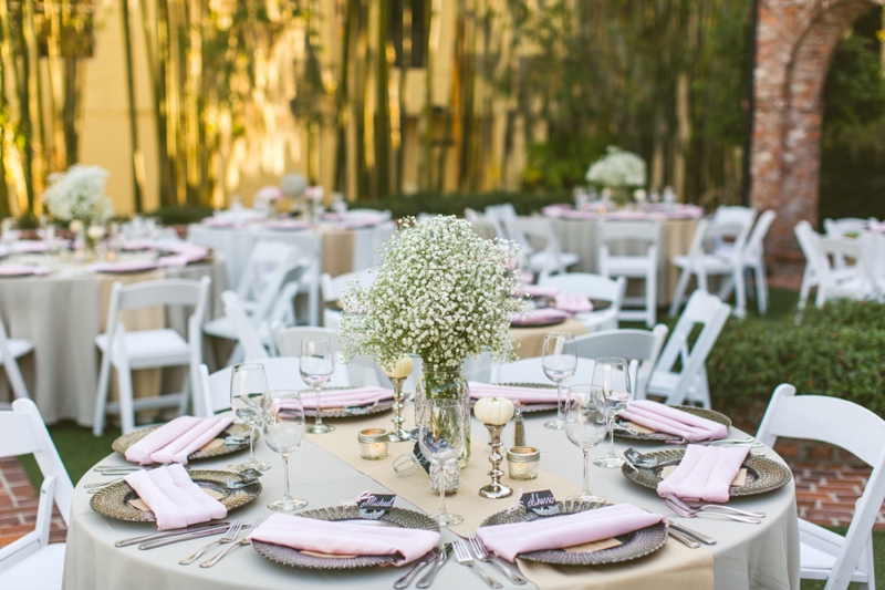 An Elegant Pink Halloween Wedding via TheELD.com