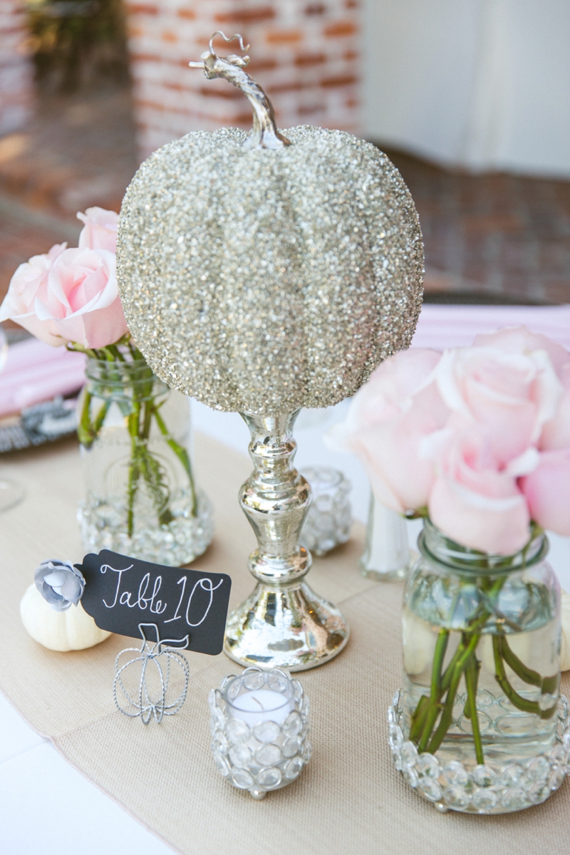 An Elegant Pink Halloween Wedding via TheELD.com