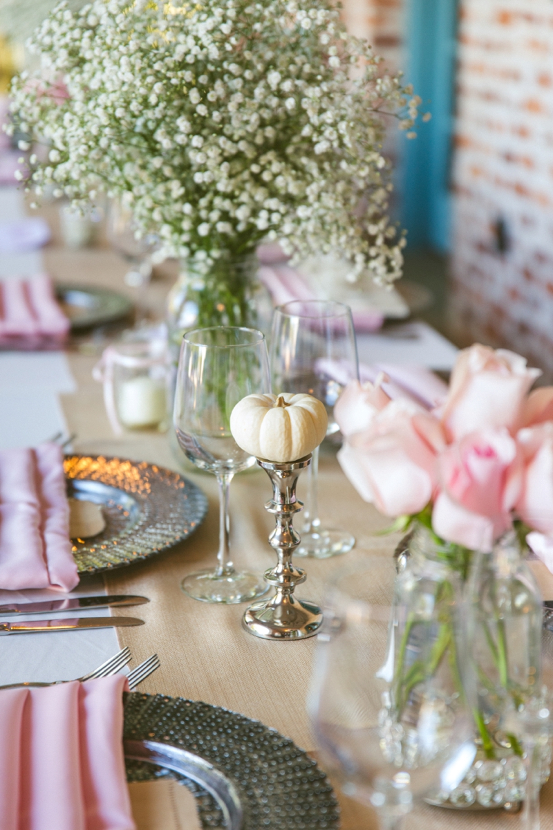 An Elegant Pink Halloween Wedding via TheELD.com