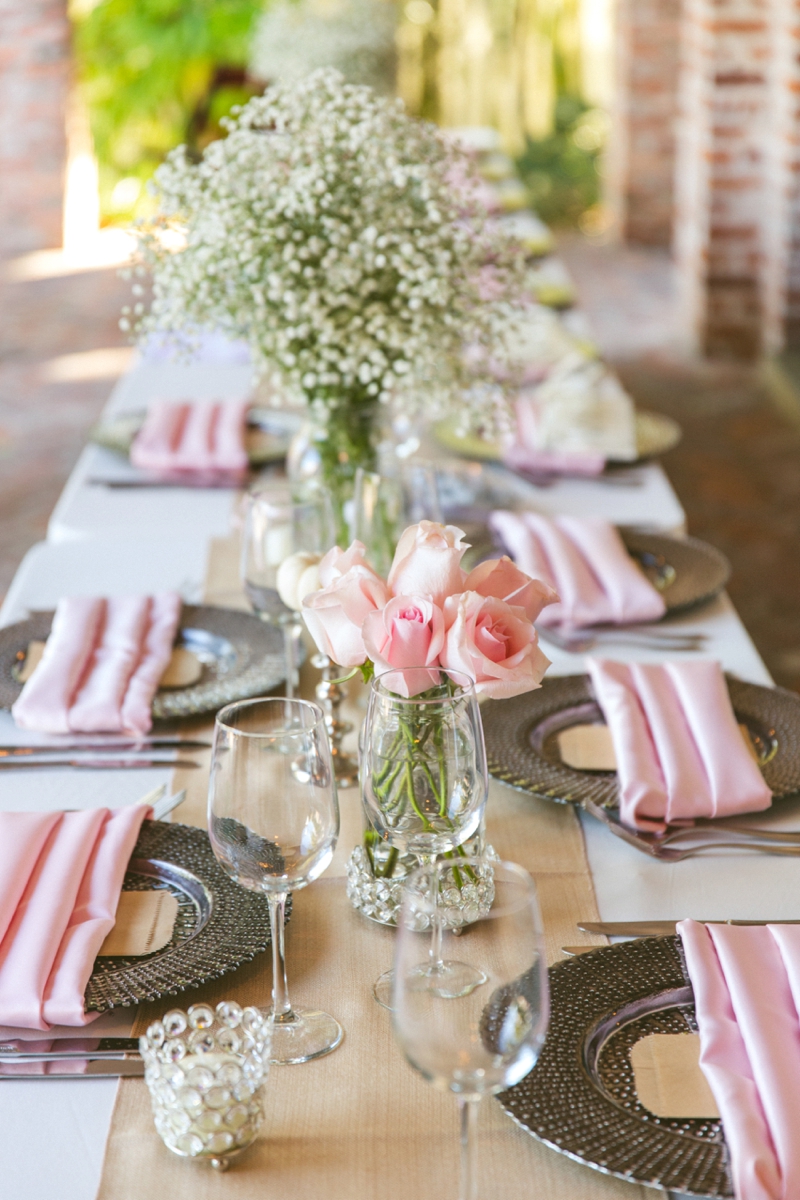 An Elegant Pink Halloween Wedding via TheELD.com