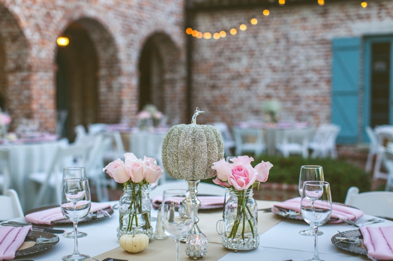 An Elegant Pink Halloween Wedding via TheELD.com