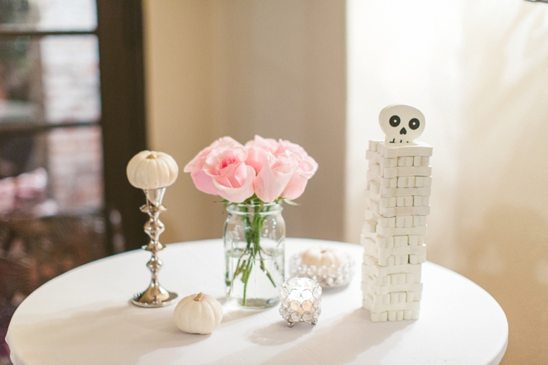 An Elegant Pink Halloween Wedding via TheELD.com