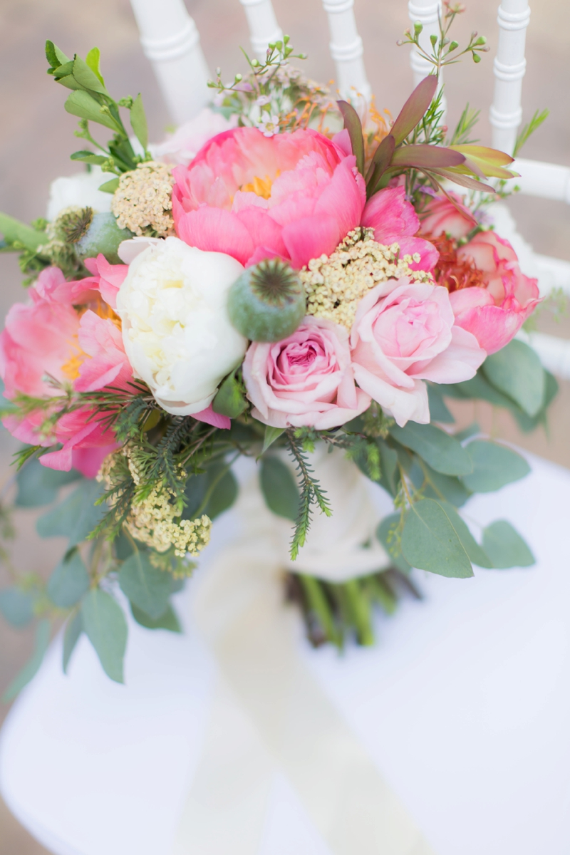 Elegant Pink Garden Wedding Inspiration via TheELD.com